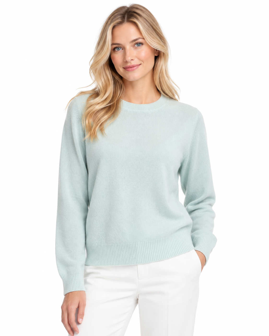 Baby Cashmere Crew Neck Jersey ZPC151#