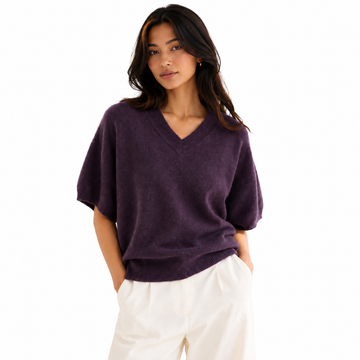 1097 Possum Merino V-Neck Sweater