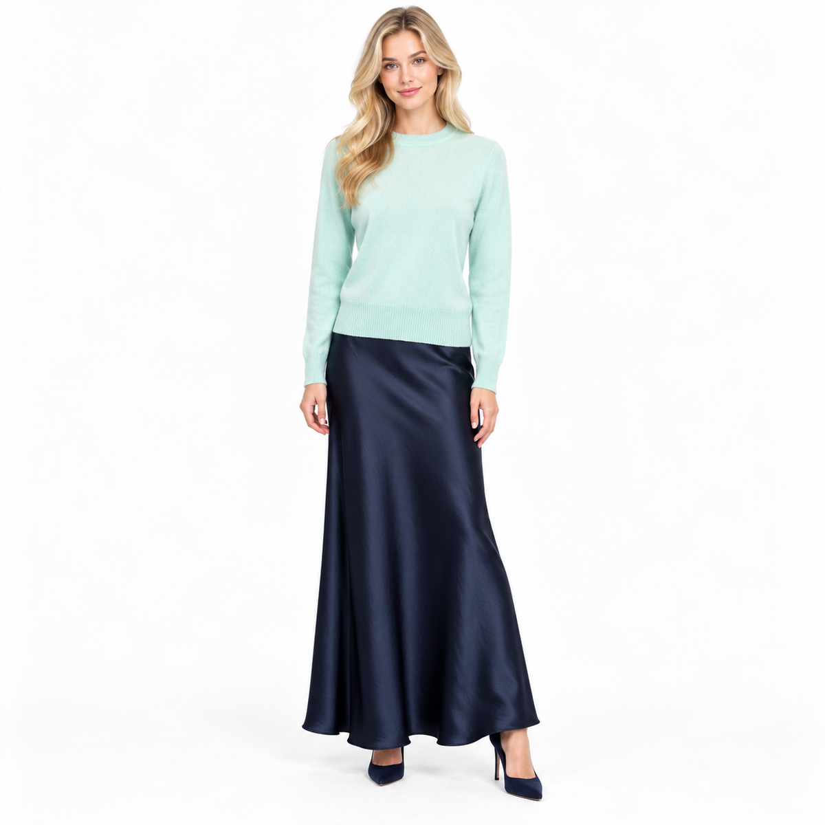 Baby Cashmere Crew Neck Jersey ZPC151#