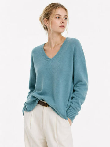 Possum merino V-neck jumper 1026#