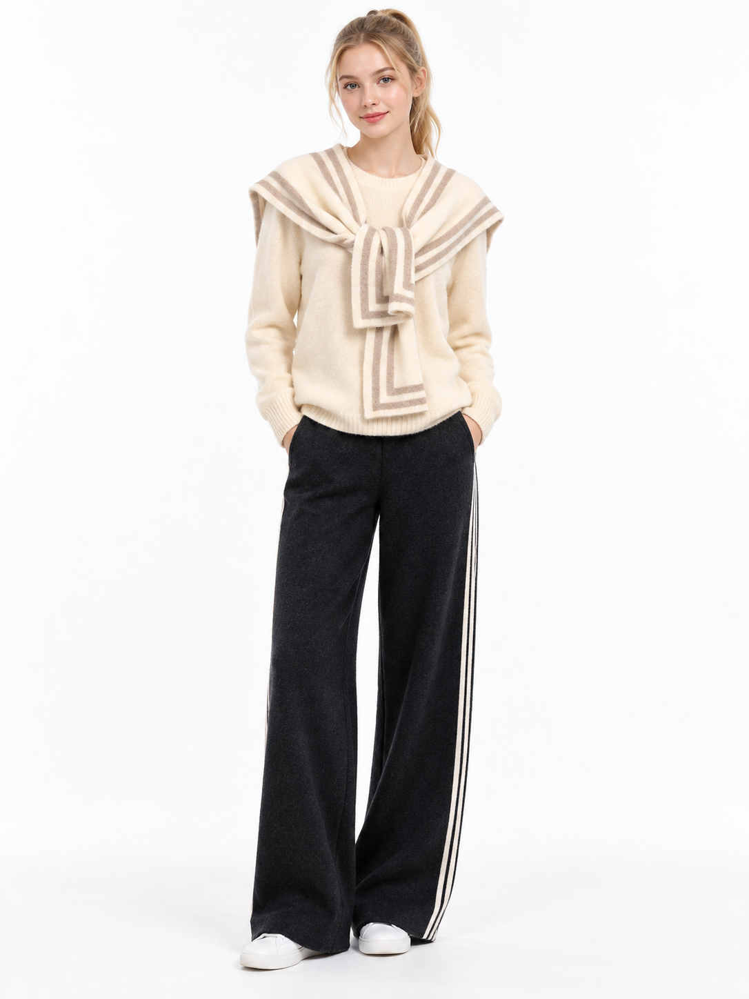 Possum Merino Straight-Leg Trousers 1259#