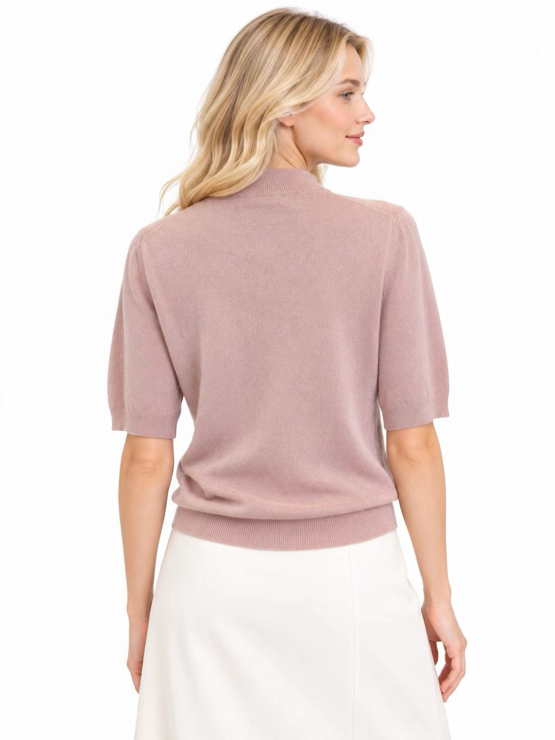 Cashmere Short Sleeve Top 1210541#