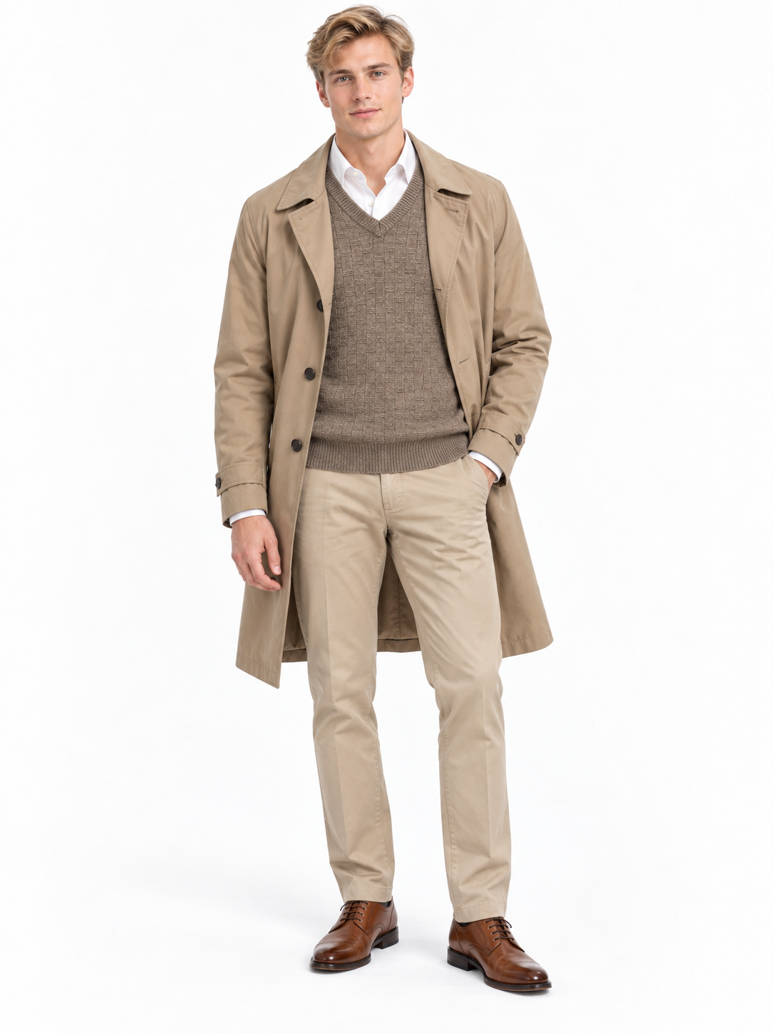 1166 Possum Merino V Neck Sweater