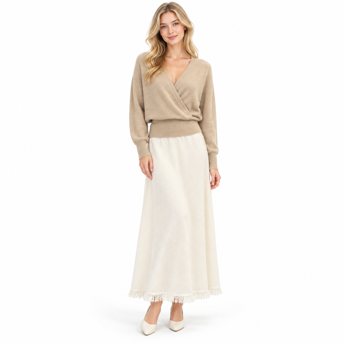 Pure  Cashmere Skirt 7210580#