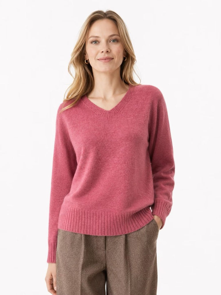 Possum merino V-neck jumper 1026#