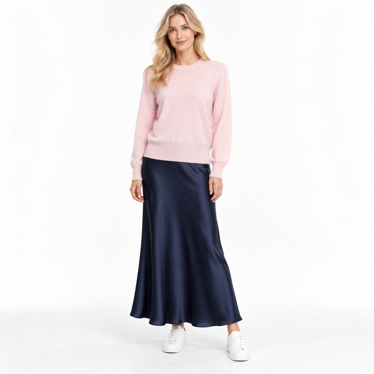 Baby Cashmere Crew Neck Jersey ZPC151#