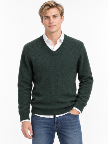 1166 Possum Merino V Neck Sweater