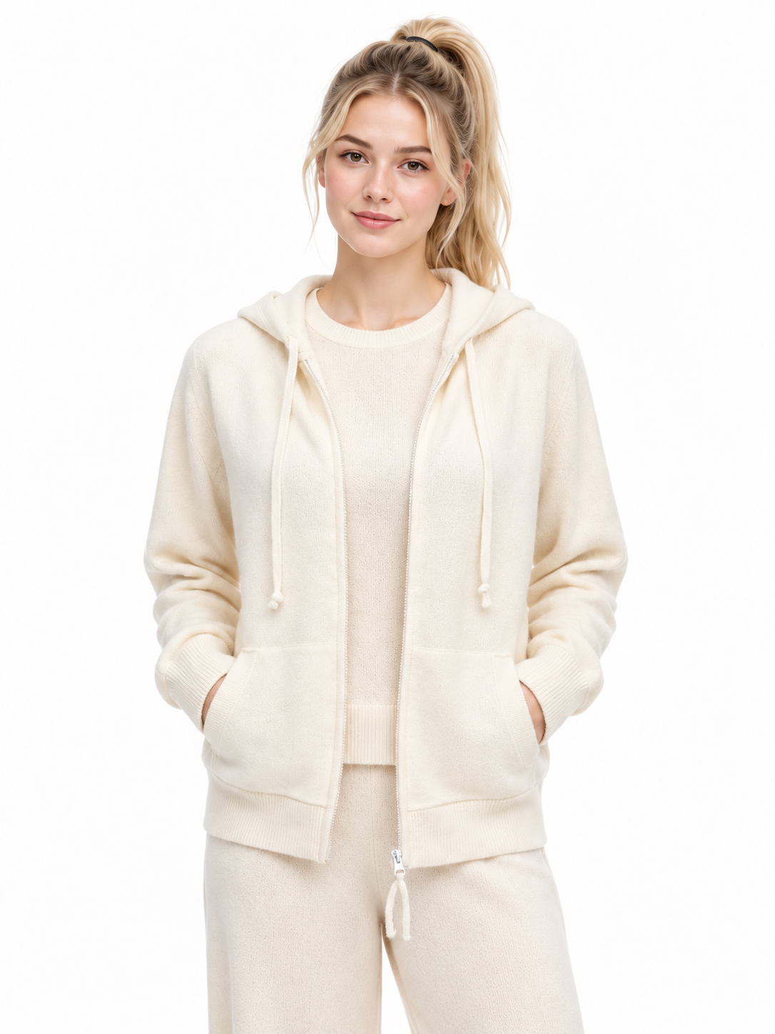 Cashmere Hoodie Cardigan ZHF-267